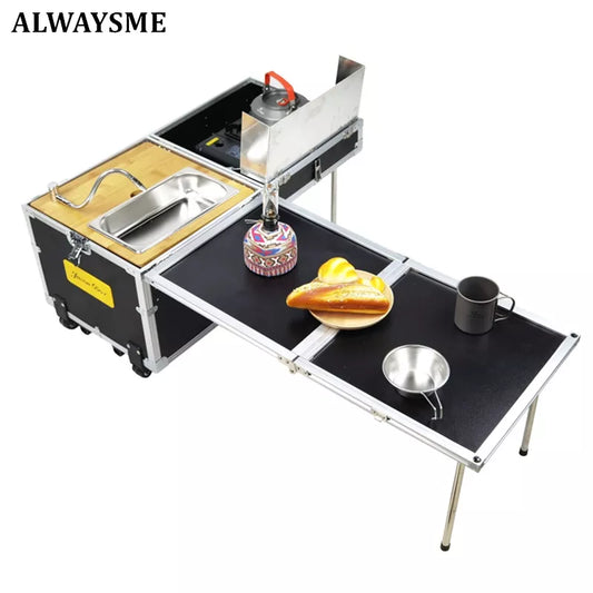 ALWAYSME Camping and Kitchen Table for RVs Campers,Captain